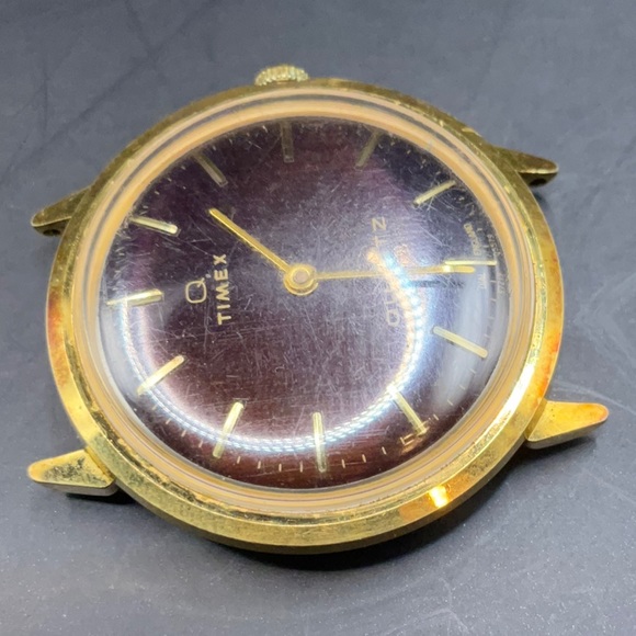Vintage 1979 Timex Q H CELL Dial England Analog Men's Watch Sz. 36 MM - Picture 3 of 5